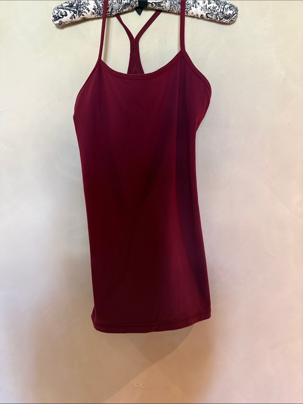 Lululemon Power Y Tank Bordeaux Drama Racer back size 10 - Picture 2 of 5